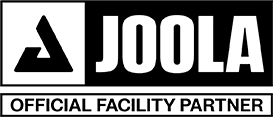 Black and white logo with the text "JOOLA" and "Official Facility Partner," featuring a triangular symbol to the left of the text.