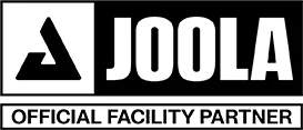 Black and white logo with the text "JOOLA" and "Official Facility Partner," featuring a triangular symbol to the left of the text.